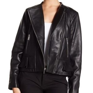 Michael Kors Leather Moto Jacket
